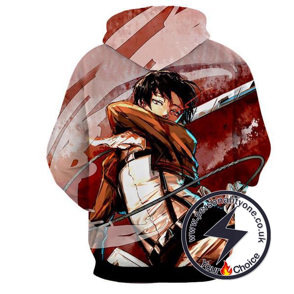 Attack On Titan - Levi Ackerman 3D - Attack On Titan Hoodies